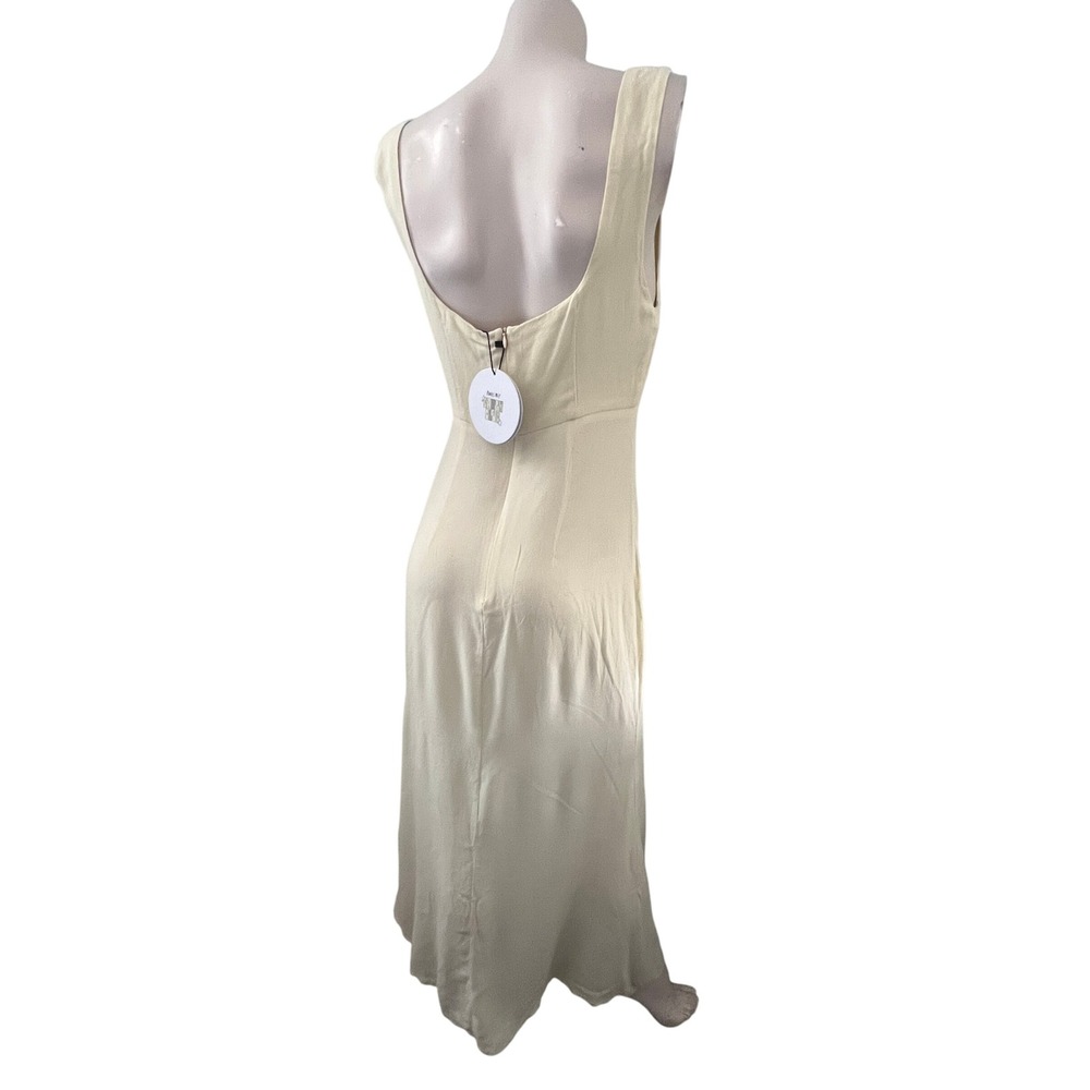 Princess Polly Pale Yellow Maxi Dress with Front Slit - Picture 3 of 9